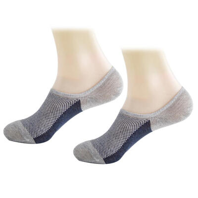 

Men Summer Breathable Mesh Color Block Anti-slip Invisible Low Cut Boat Socks