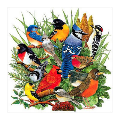 

5D DIY Full Drill Square Diamond Painting Magpies Cross Stitch Embroidery