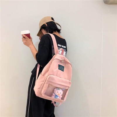 

A transparent backpack&shoulder bag for Xia Xiaoqingxin schoolbag girls in Korean version of senior high school students