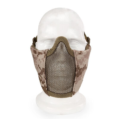 

Foldable Half Face Mask Protective Steel Mesh Mask Women Teenagers Metal Face Mask Paintball Gaming Hunting Training CS Gaming Mas