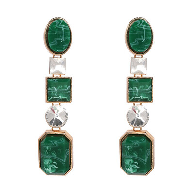 

Hot Sale Geometric Stone Earrings For Women Trendy Vintage Geometric Statement Drop Earrings wholesale