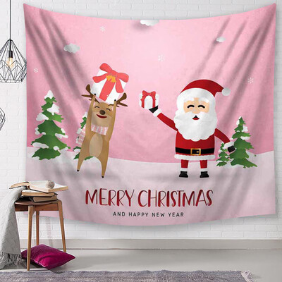 

Toponeto Christmas Tapestry Santa Print Wall Hanging Tapestry Art Home Decor