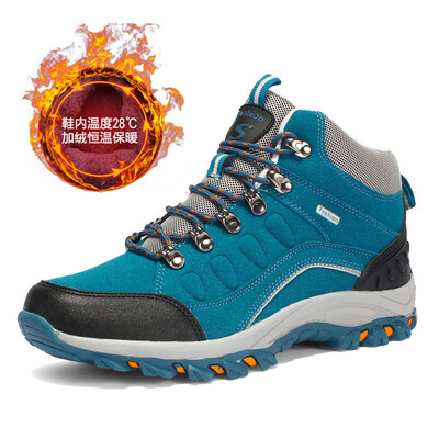 

Autumn&winter hiking shoes for men&women casual couples cotton shoes warm plus velvet outdoor hiking cross-country shoes foreign trade