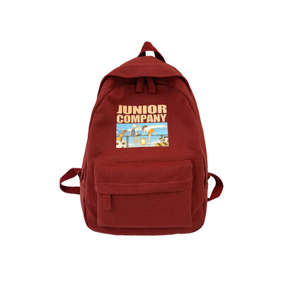 

Japanese version of canvas ancient feeling girl bag female Korean high school ins wind simple college students campus backpack
