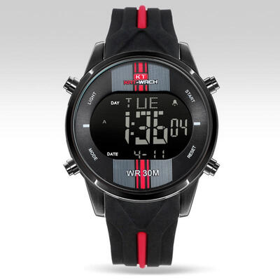 

KAT Multi Fashionable Sport Electric Watch Waterproof Night Light Wristband For Men