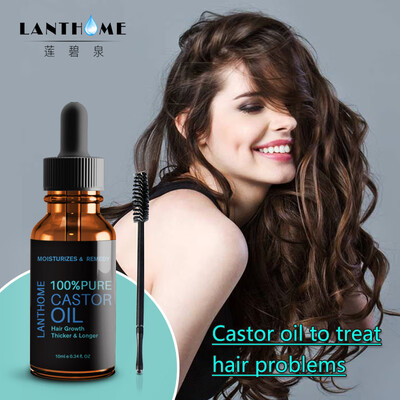 

Lanthome Castor Oil Nourish Hair Essential Oil Natural Oil Prevent Skin Aging Castor Organic Eyelash Enhance Growth
