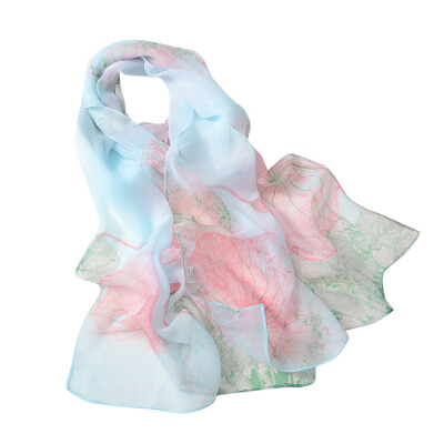 

Gobestart Fashion Women Lotus Printing Long Soft Wrap Scarf Ladies Shawl Scarves