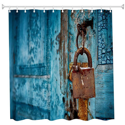 

Lock Polyester Shower Curtain Bathroom Curtain High Definition 3D Printing Water-Proof