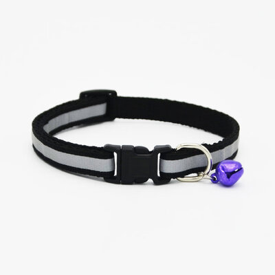 

Nylon Reflective Pet dog Collar Small Dogs Cat Puppy Necklace with Bell For Dog Supplies