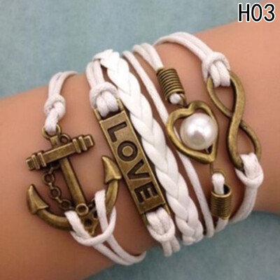 

Bracelet Leather Braided Womens Crystal Winding Cute Wrap Inlaid Fashion Luxury Around Watches Quartz