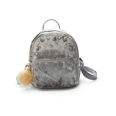 

New Fashion Women Mini Velvet Backpack Casual Schoolbag For Teenage Girls