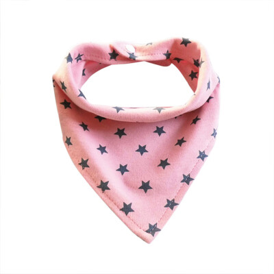 

Children Baby Girls Boys Bibs Cotton Star Print Triangle Towel Cartoon Saliva Towel Baby Accessories Baby Bibs