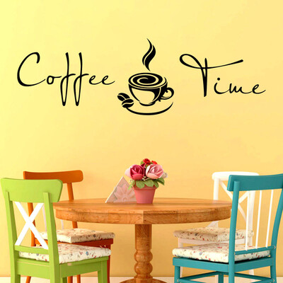

〖Follure〗Coffee Time Removable Art Vinyl Mural Home Room Decor Wall Stickers