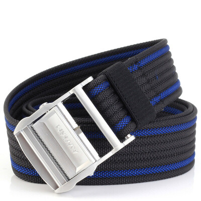 

Unisex belt Stripe Color Nylon Automatic Buckle Men belt fashion Alloy buckle Outdoor Multifunction Casual Men&Women belt