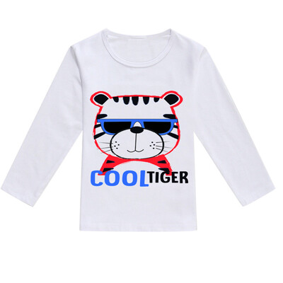 

Toddler Baby Kids Boys Girls Spring Cartoon Print Tops T-shirt Casual Clothes