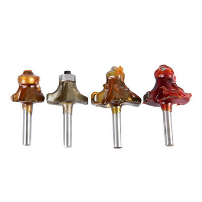 

Greensen 4Pcs Alloy Shank Round Edging Router Bit Edge Trimming Machine Accessories
