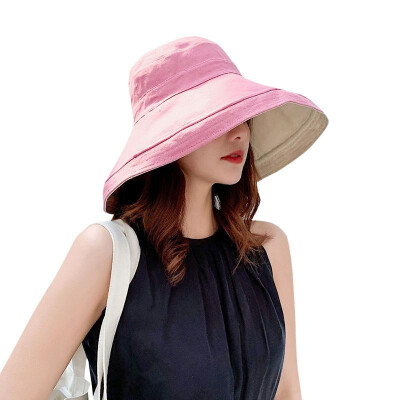 

Fashion Women Bucket Hat Caps Fisherman Sun Visor Floppy Cap Vacation Wide Brim Foldable Sun-Proof Hats