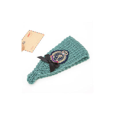 

Crochet Headbands Emblem Elastic Headband Hair Accessories with Plastic Button DarkSeaGreen 440x115x9mm