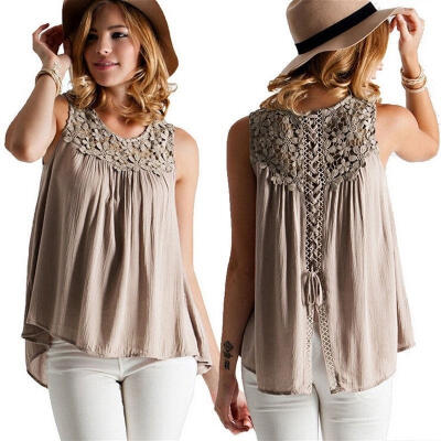 

Fashion Women&39s Casual Loose Sleeveless Chiffon Vest Tank T Shirt Blouse Tops 3 Colors  M L XL