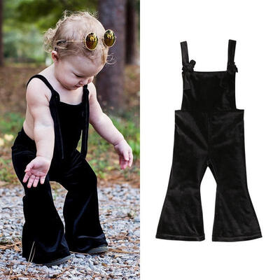 

2018 Summer Baby Kids Girl Strap Velvet Romper Jumpsuit Outfits Clothes Backless