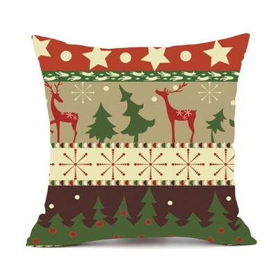 

Tailored Merry Christmas Pillow Cases Cotton Linen Sofa Cushion Cover Home Decor