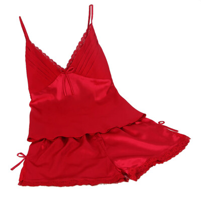 

Toponeto Womens Sexy Satin Sling Sleepwear Lingerie Lace Bowknot Nightdress Underwear