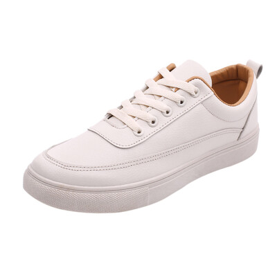 

Men Sneakers Men casual shoes comfortable Fashion Mens Lace Up Loafers Sneakers Solid color Flat student Board Shoes
