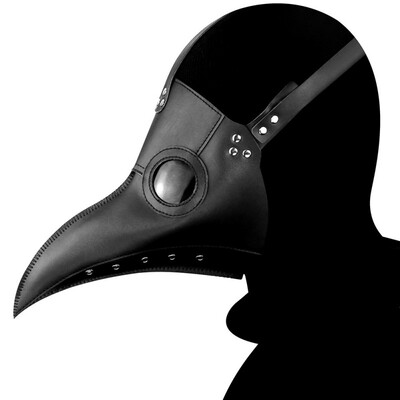 

2019 New Plague Doctor Mask Beak Doctor Mask Long Nose Cosplay Fancy Mask Leather Halloween Party beak Mask Movie Theme Props