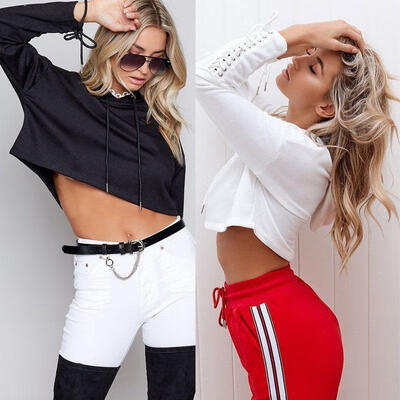 

Women Long Sleeve Hoodie Sweatshirt Sweater Casual Hooded Coat Tops Pullover