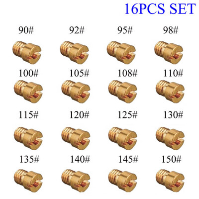 

16pcs Main Jet Nozzle Carburetor Durable For PWK Keihin OKO CVK 90 92 95 100 105