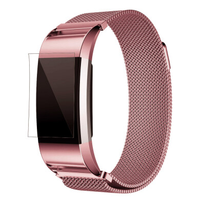 

〖Follure〗Milanese Stainless Steel Watch Band Strap Bracelet HD Film For Fitbit Charge 2