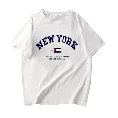 

Women T Shirt Fun Letter Printing Brand T-shirt Casual Loose Short Sleeve O Neck Female T Shirt Basic White Women Tshirt