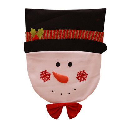 

New Hot Christmas Decoration Chairs Set Old Man Snowman Restaurant Scene Dress Up Christmas Party Supplies Cute Funny Festive