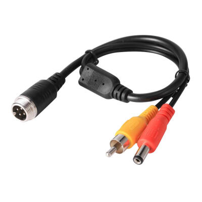 

4Pin Aviation Head to RCA Male DC Male Extension Cable Adapter for Camera