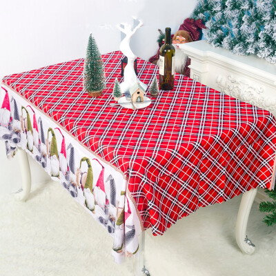 

〖Follure〗Christmas Cartoon Printed Polyester Tablecloth 150x180cm Christmas Table Cloth