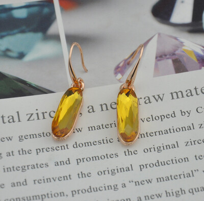 

Earrings For Women Fashion Jewelry Rose Gold Color Zirconia Crystal Earrings Delicate Engagement Wedding Gift Pendant
