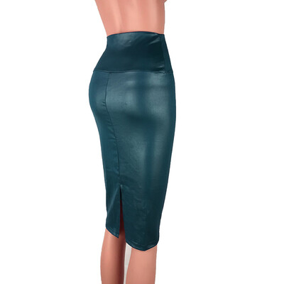 

Roseonmyhand Womens Lady High Waist Hip And Knee In The SkirtSexy Slit Hip Skirt