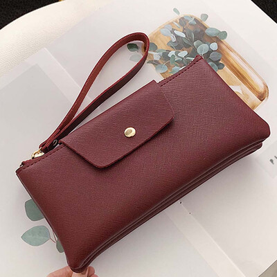 

Tailored Womens Fashion Clutch Large Capacity Wallet Tote Zipper Wristband Bag