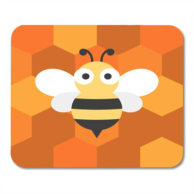 

Non Slip Rubber Square Anti-Water Gaming Cool Yellow Bee Mouse Pad