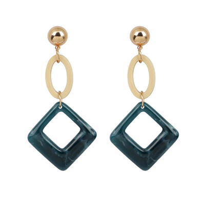 

Wholesale Oval Wood Earring Long Statement Geometric Square Resin Drop Earrings For Women Earings Fashion Jewelry Oorbellen