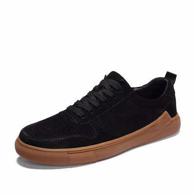 

Mens Shoes Fashion Casual Shoes Breathable Leather Upper Sneakers Shoes For Men Sports Shoes Black Khaki Gery Size 39-44