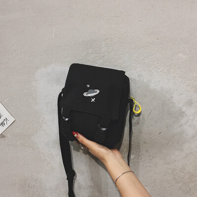 

Net red texture small bag female bag new 2019 summer ocean canvas bag female mini wild shoulder Messenger bag