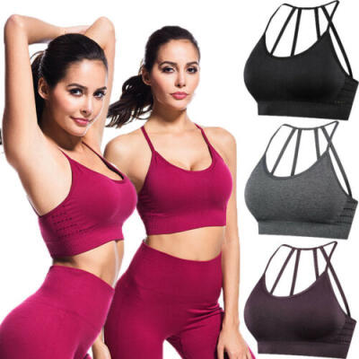 

Women Seamless Underwear Fitness Yoga Sports Bra Stretch Workout Crop Top Vest