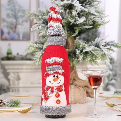 

Toponeto Merry Christmas Santa Wine Bottle Bag Cover Xmas Festival Party Table Decor Gift