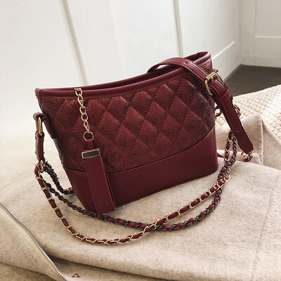 

Shangxin advanced Lingge chain bag girl 2019 early spring Korean version of chic oblique satchel 100 take one shoulder stray bag