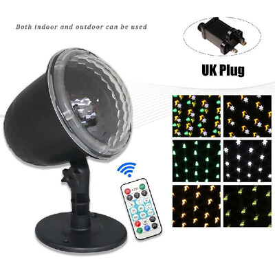 

Christmas Projector Lamp Snowflake Led Projection Light Stage Light IP65 Water-resistant Support Time Setting with Remote Control