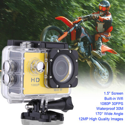 

W8 1080P 30FPS 12MP Wifi Waterproof 30M Shockproof 170° Wide Angle 15" Screen Outdoor Action Sports Camera Camcorder Digital Cam