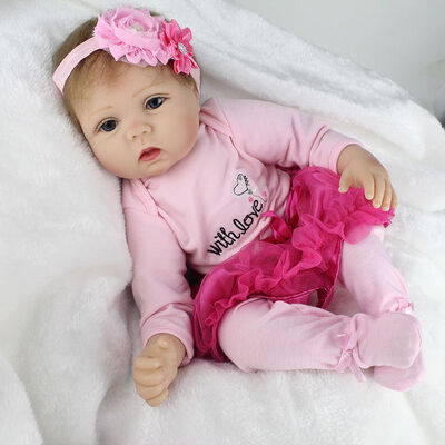 

22inch-Full-Body-Reborn-Baby-Dolls-Newborn-Doll-Silicone-Vinyl-Lovely-Girl-Gift