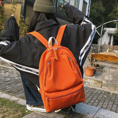

Ins schoolbag female Korean version of high school students Chaobai pure-color leisure Baitaoshen Department of ancient girls shou
