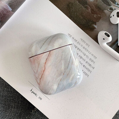 

Earphone Case For Apple Air pods Case Luxury Marble Hard Headphone Protective Cover BagNo Air pods